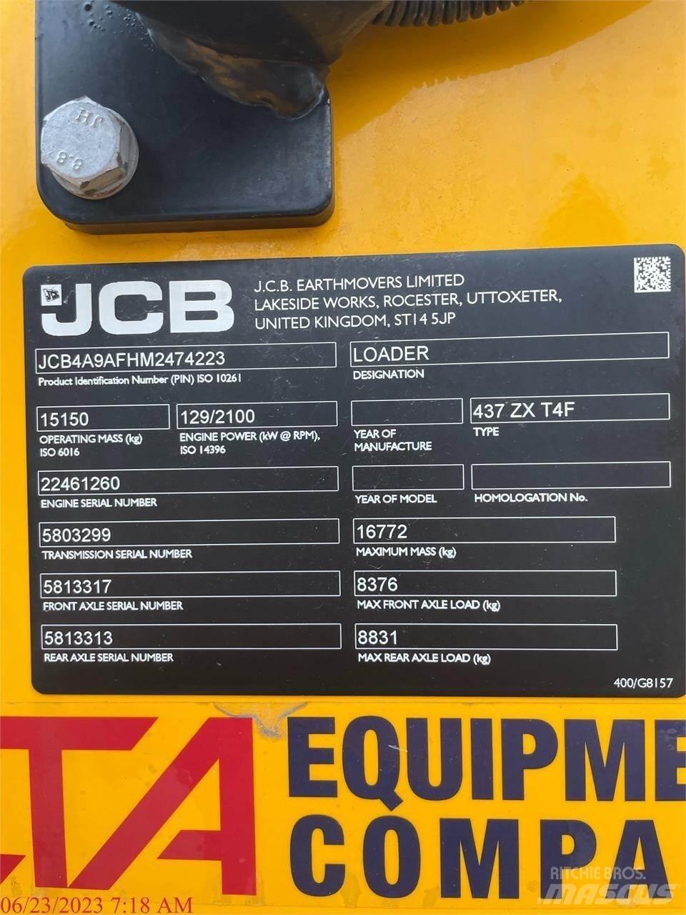 JCB 437ZX Колесни товарачи