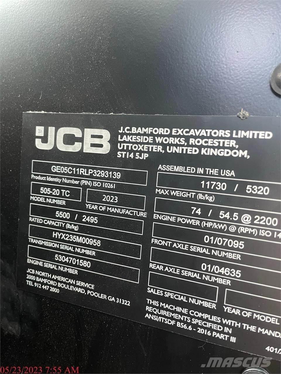 JCB 505-20TC Телескопични товарачи