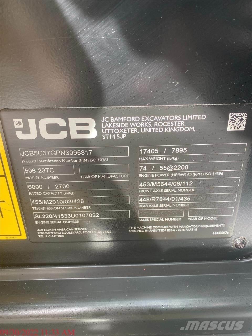 JCB 506-23TC Телескопични товарачи