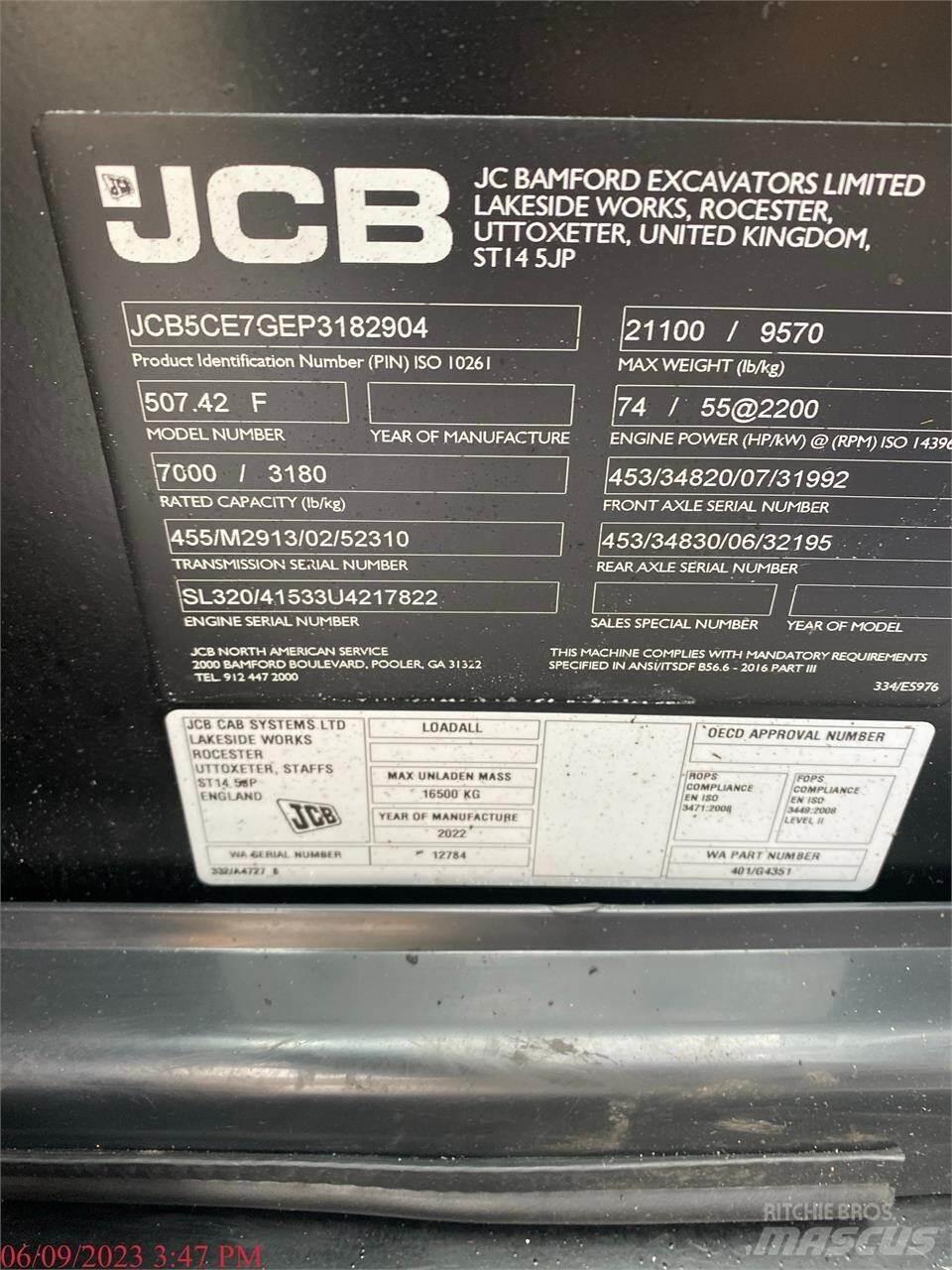JCB 507-42 Телескопични товарачи