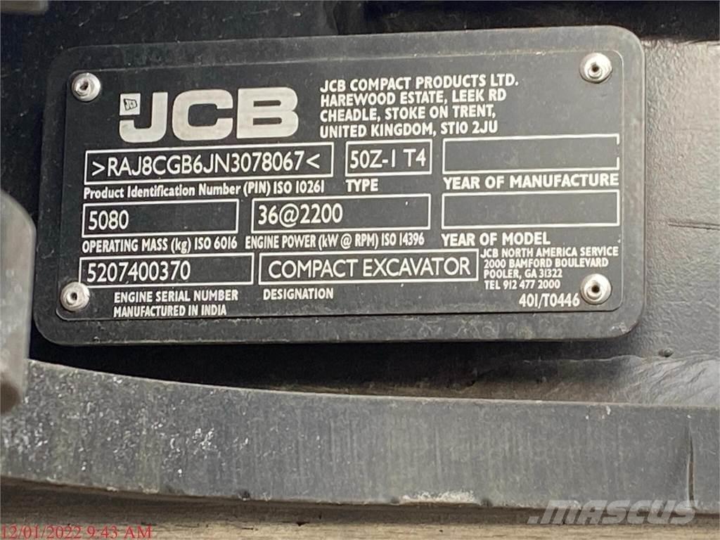 JCB 50Z-1 Мини екскаватори < 7 т