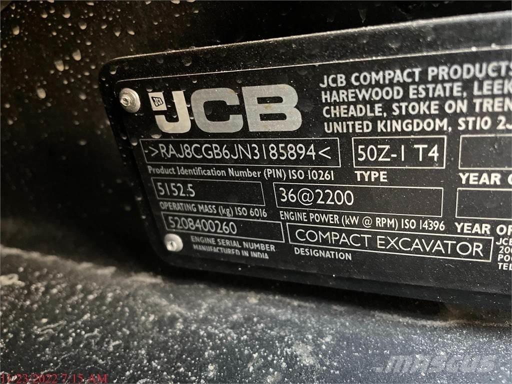JCB 50Z-1 Мини екскаватори < 7 т