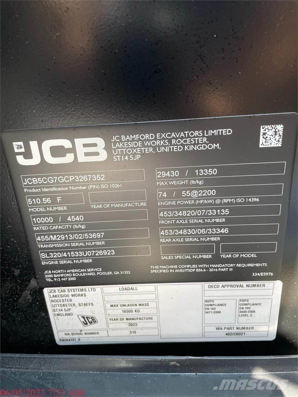 JCB 510-56 Телескопични товарачи