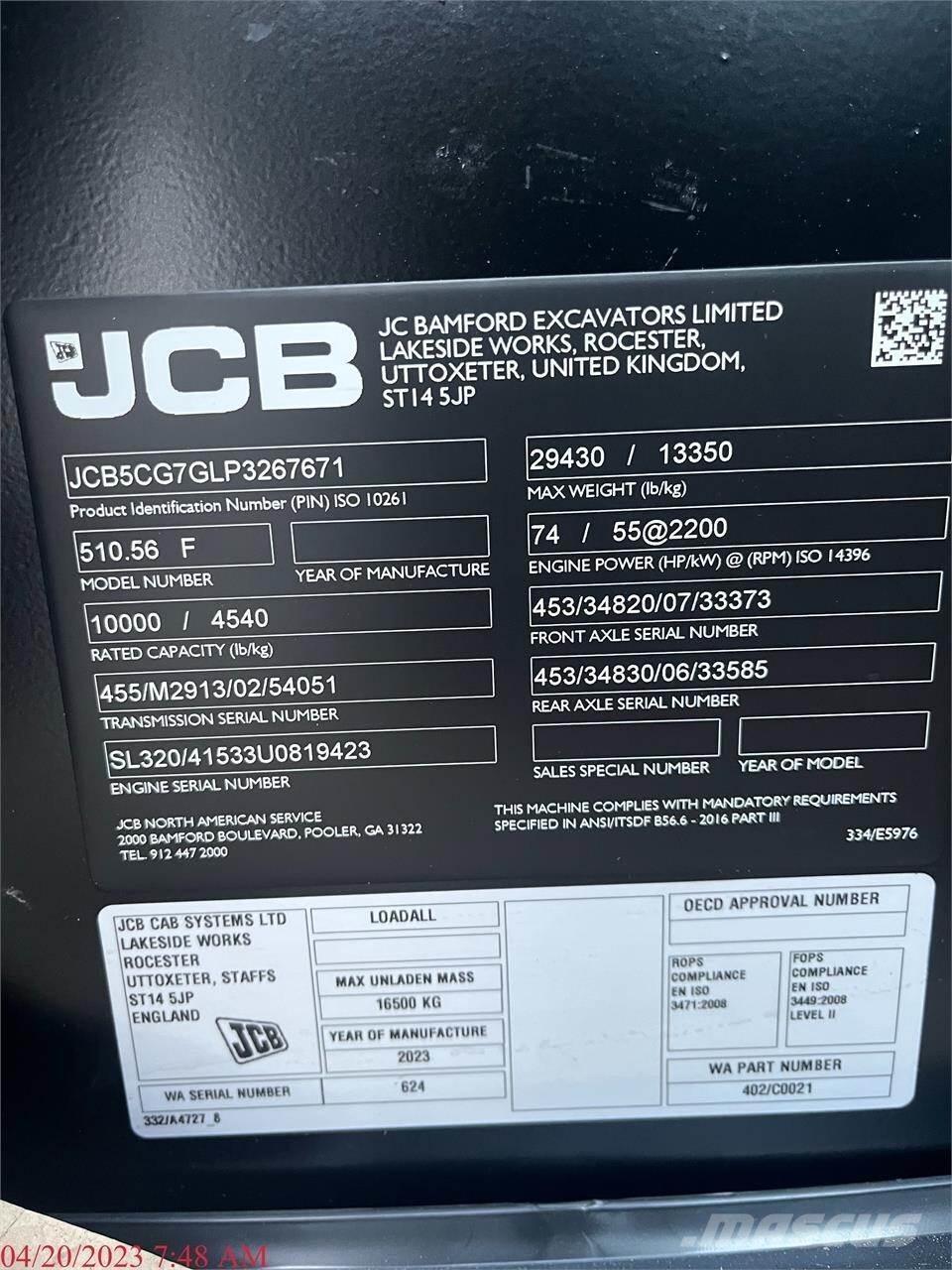 JCB 510-56 Телескопични товарачи