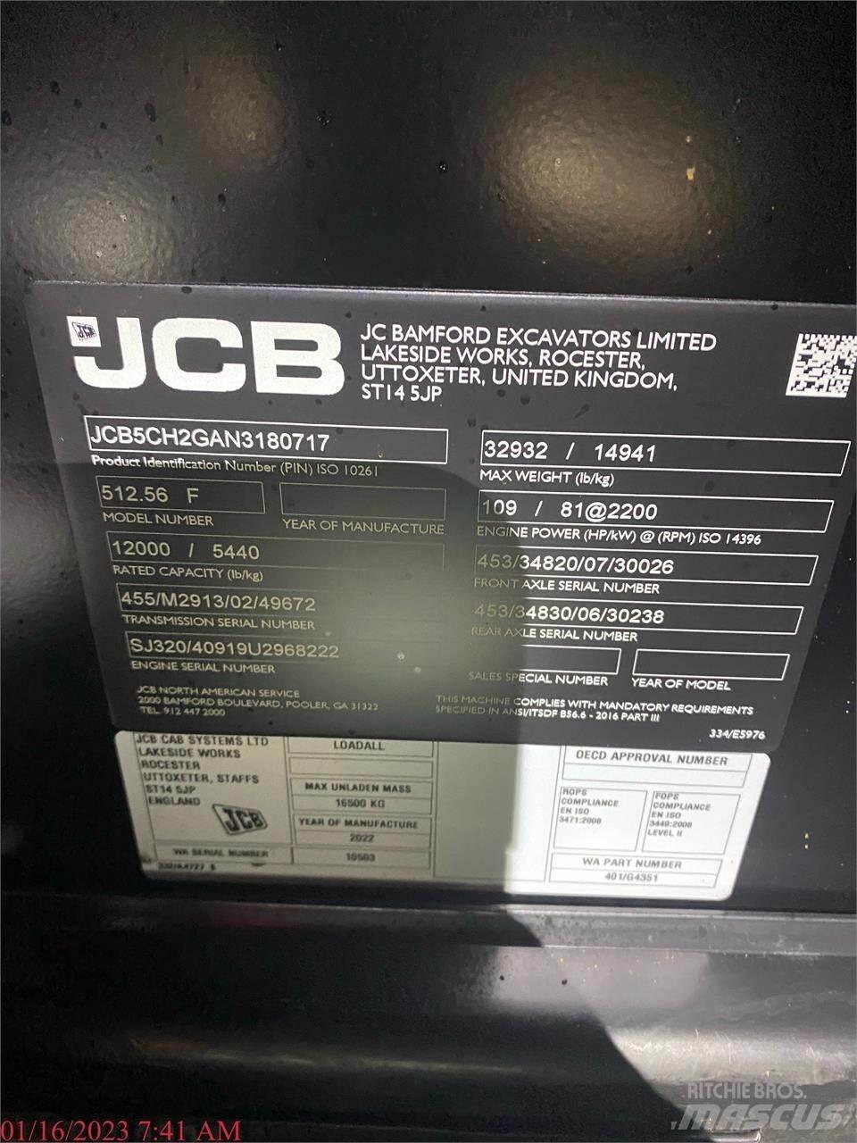 JCB 512-56 Телескопични товарачи