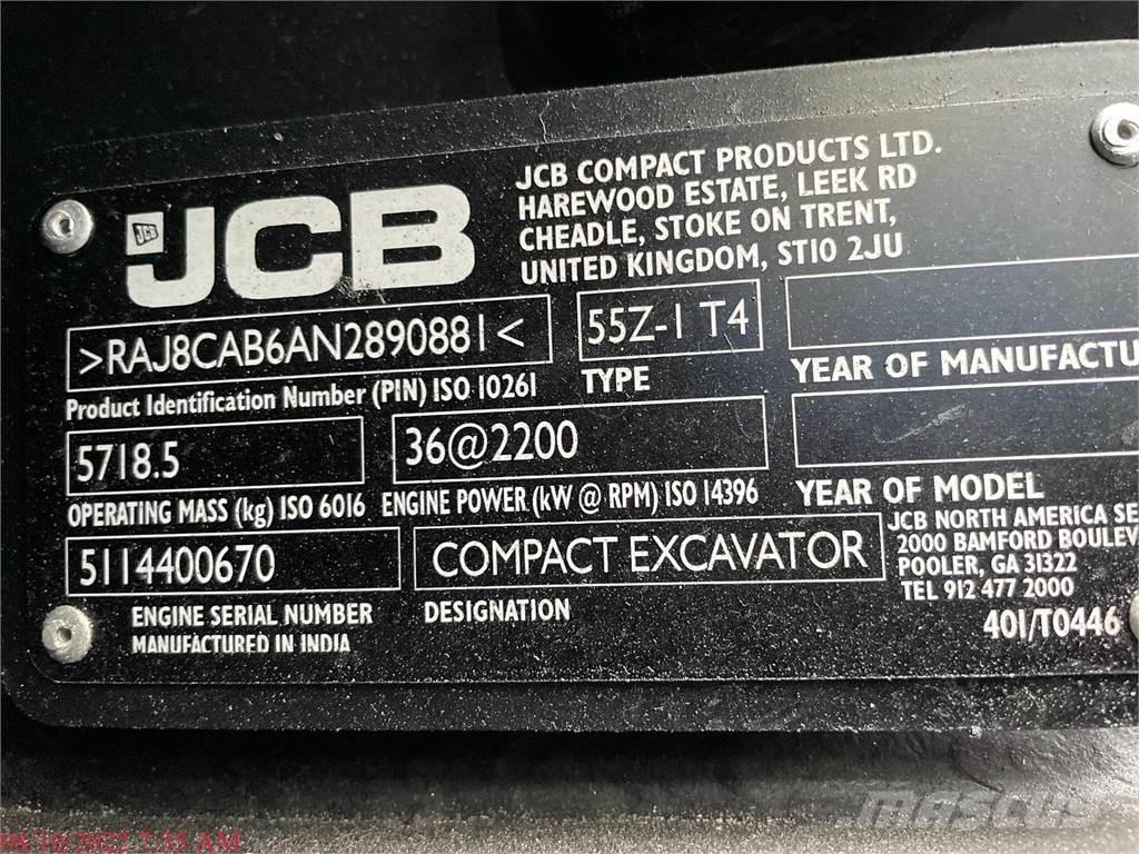 JCB 55Z-1 Мини екскаватори < 7 т