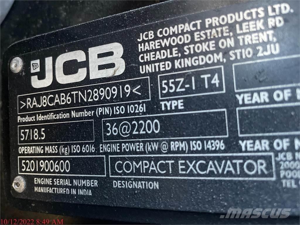 JCB 55Z-1 Мини екскаватори < 7 т
