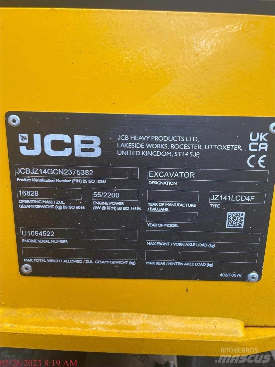 JCB JZ141 LC Верижен екскаватор