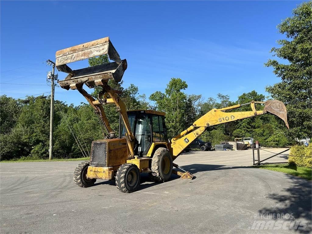 John Deere 510D Товарач със заден ексватор