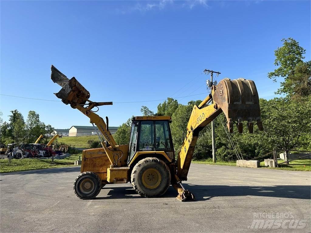 John Deere 510D Товарач със заден ексватор