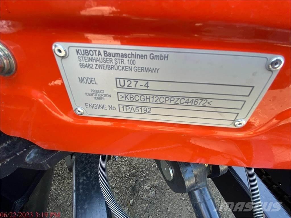 Kubota U27-4 Мини екскаватори < 7 т