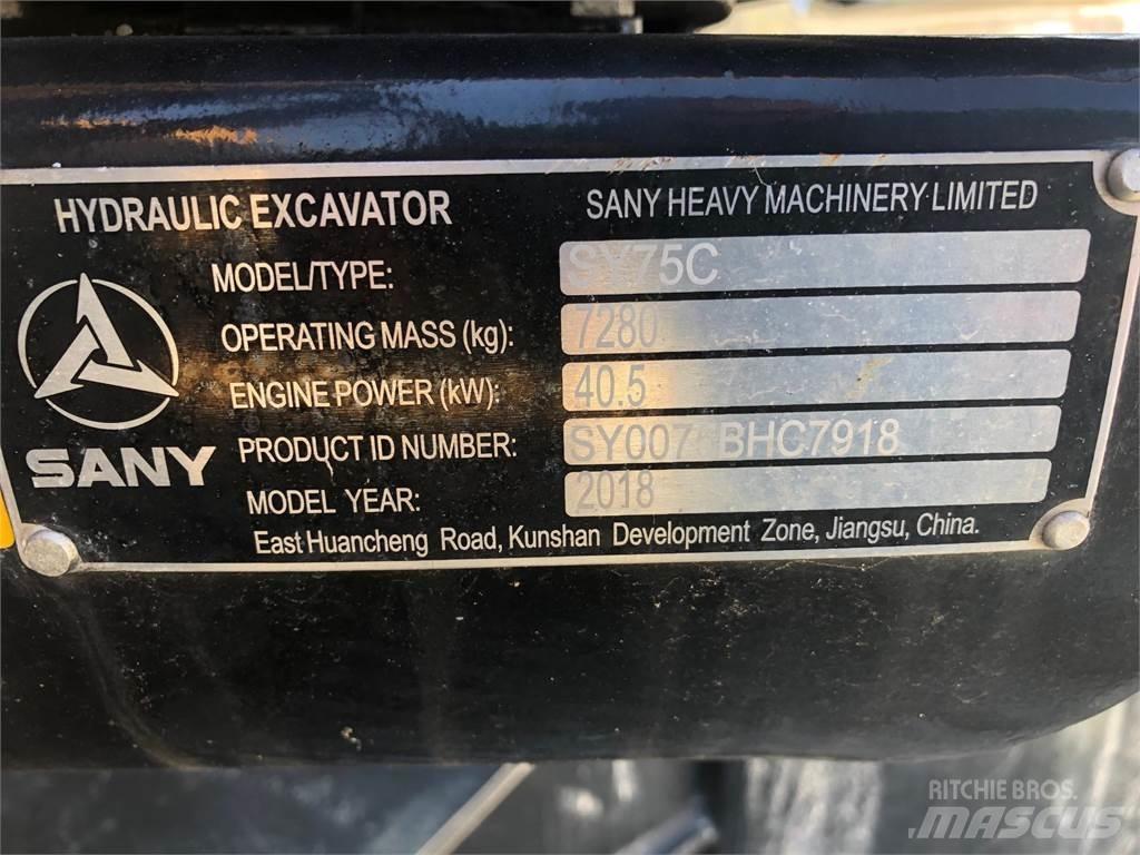 Sany SY75C Верижен екскаватор