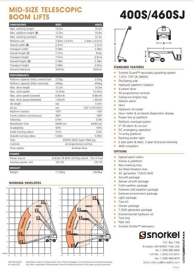 Snorkel 460SJ Телескопични повдигачи
