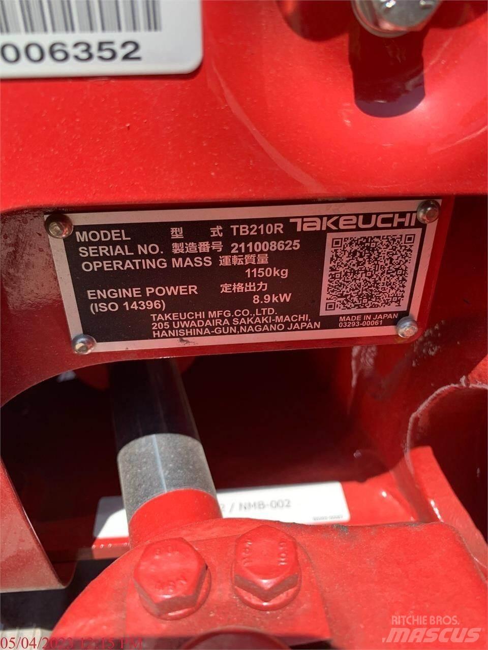 Takeuchi TB210R Мини екскаватори < 7 т