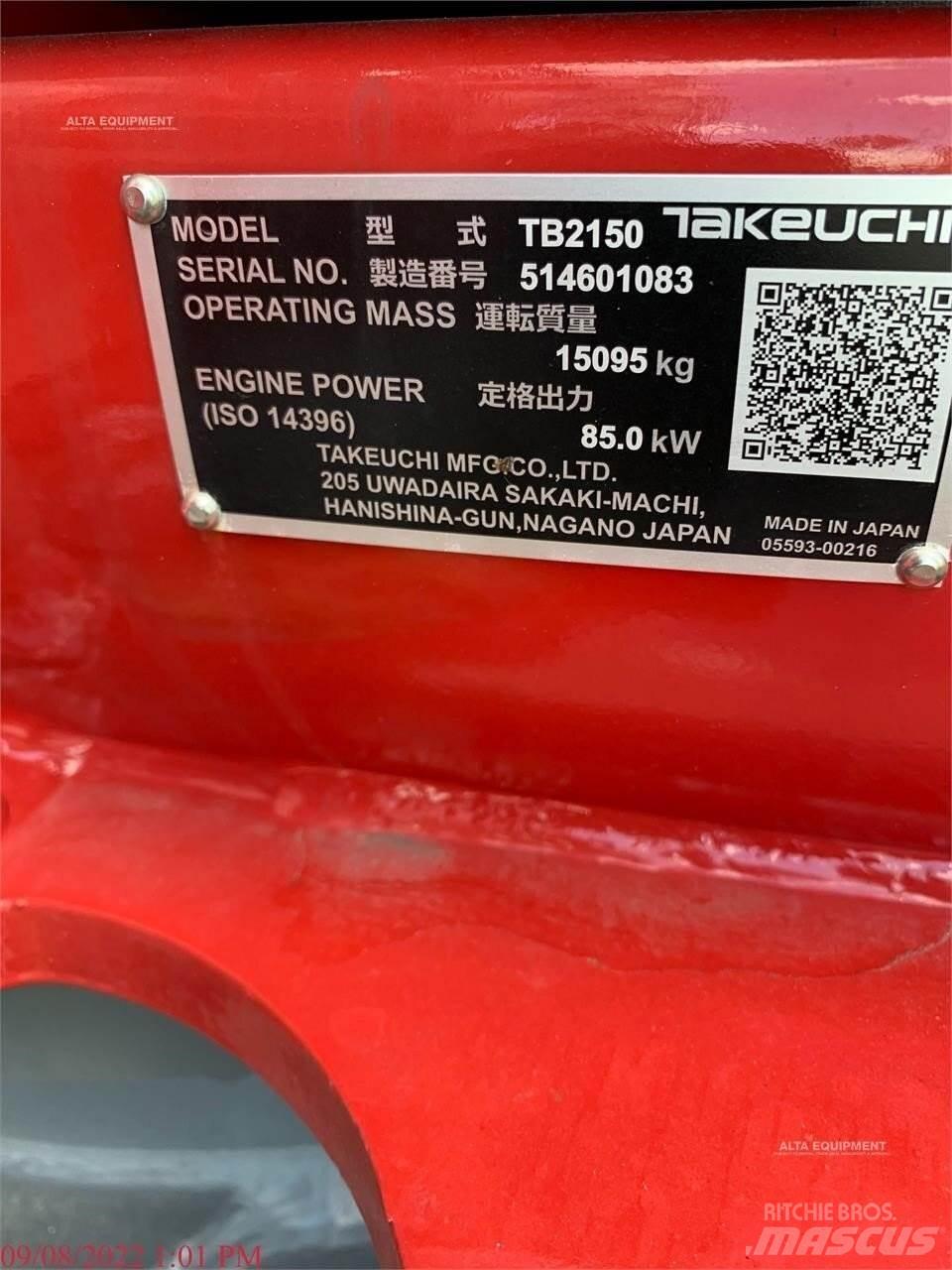 Takeuchi TB2150 Верижен екскаватор