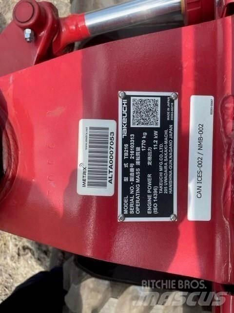 Takeuchi TB216 Мини екскаватори < 7 т