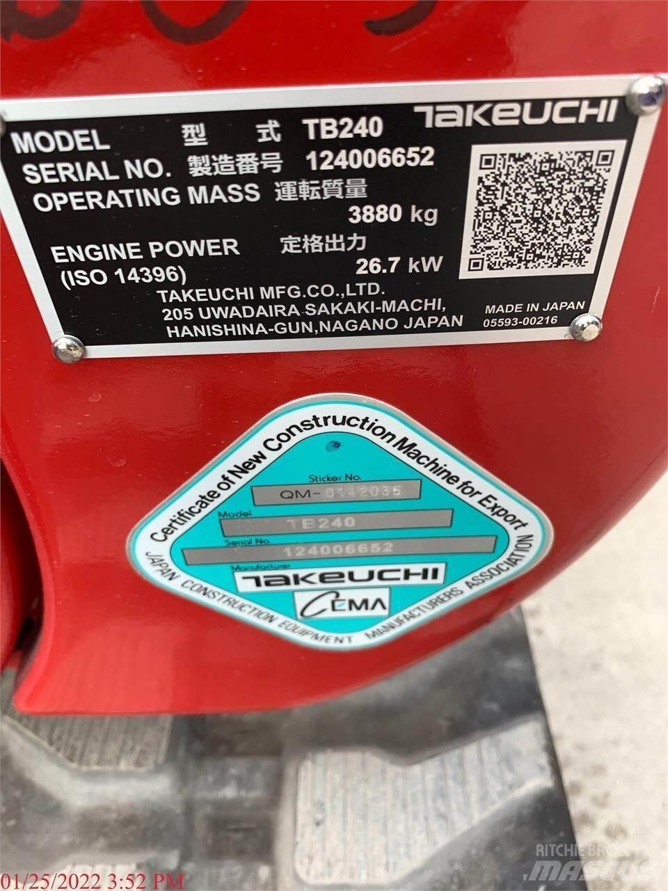 Takeuchi TB240 Мини екскаватори < 7 т