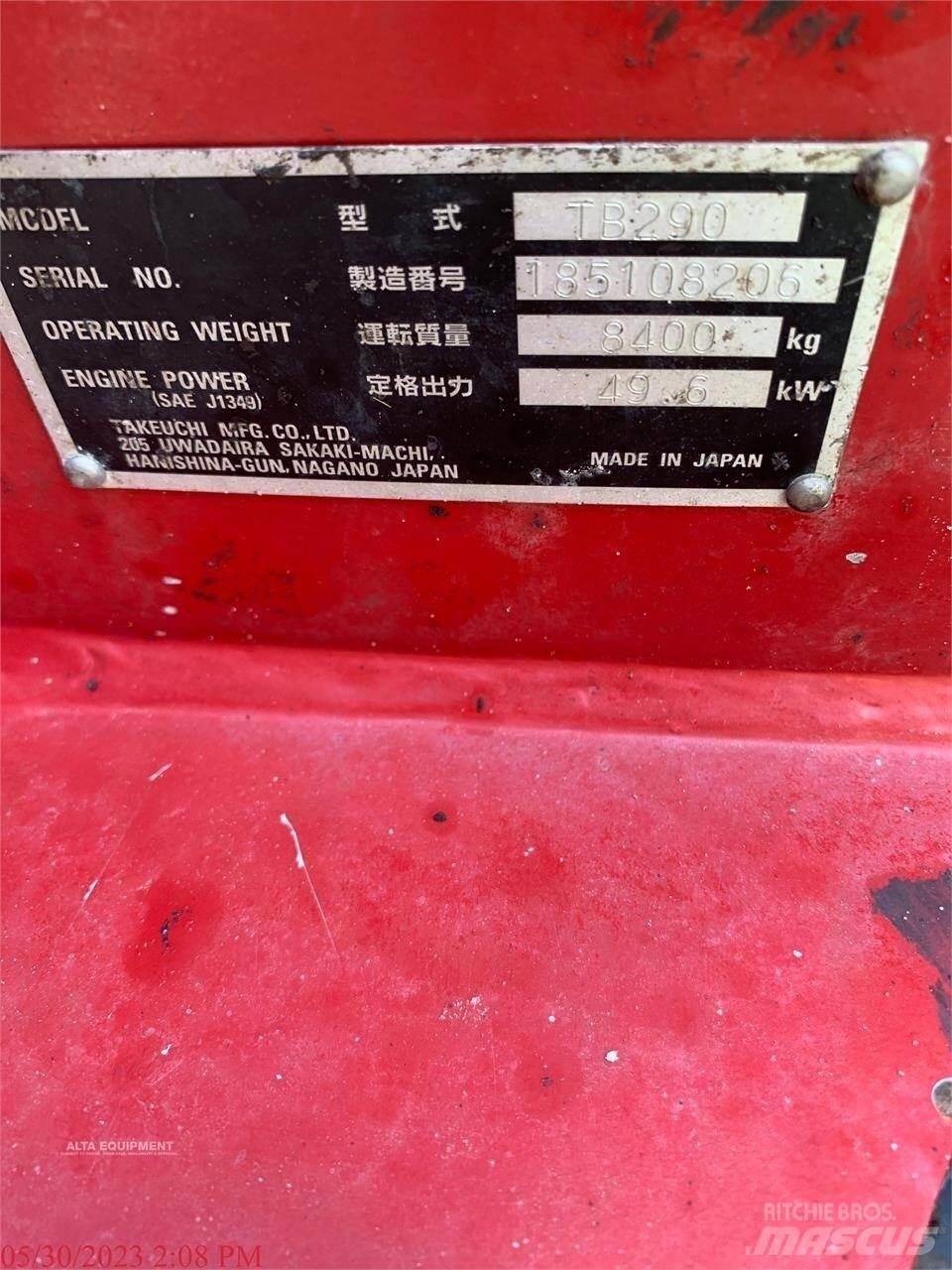 Takeuchi TB290 Верижен екскаватор