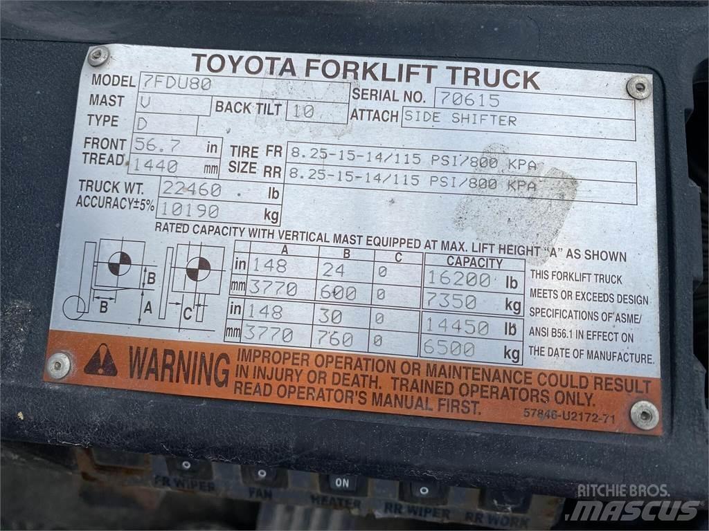 Toyota 7FDU80 Вилични кари-повдигачи - други