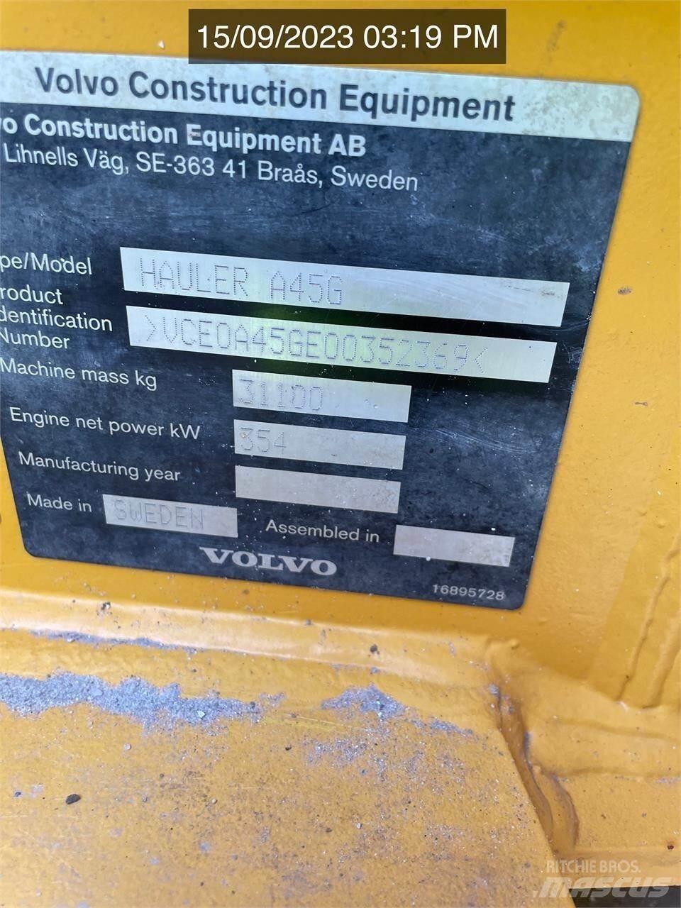 Volvo A45G Дъмпери/моторни превозни средства