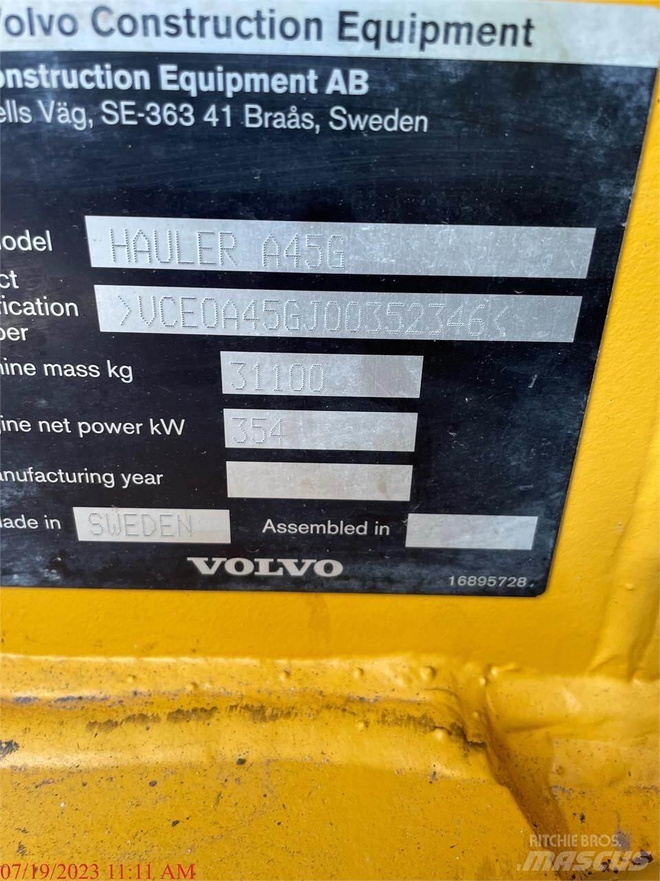 Volvo A45G Дъмпери/моторни превозни средства