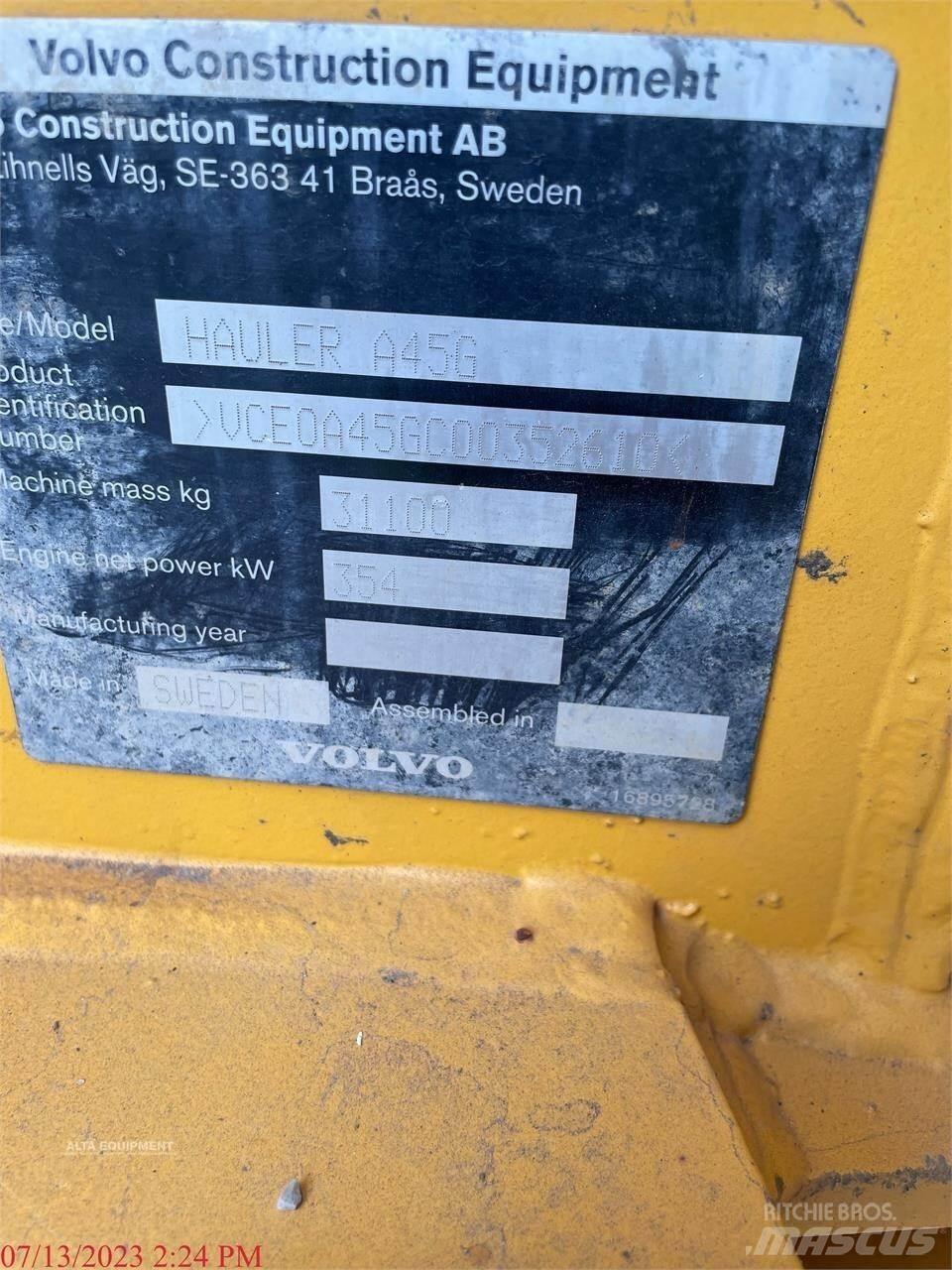 Volvo A45G Дъмпери/моторни превозни средства