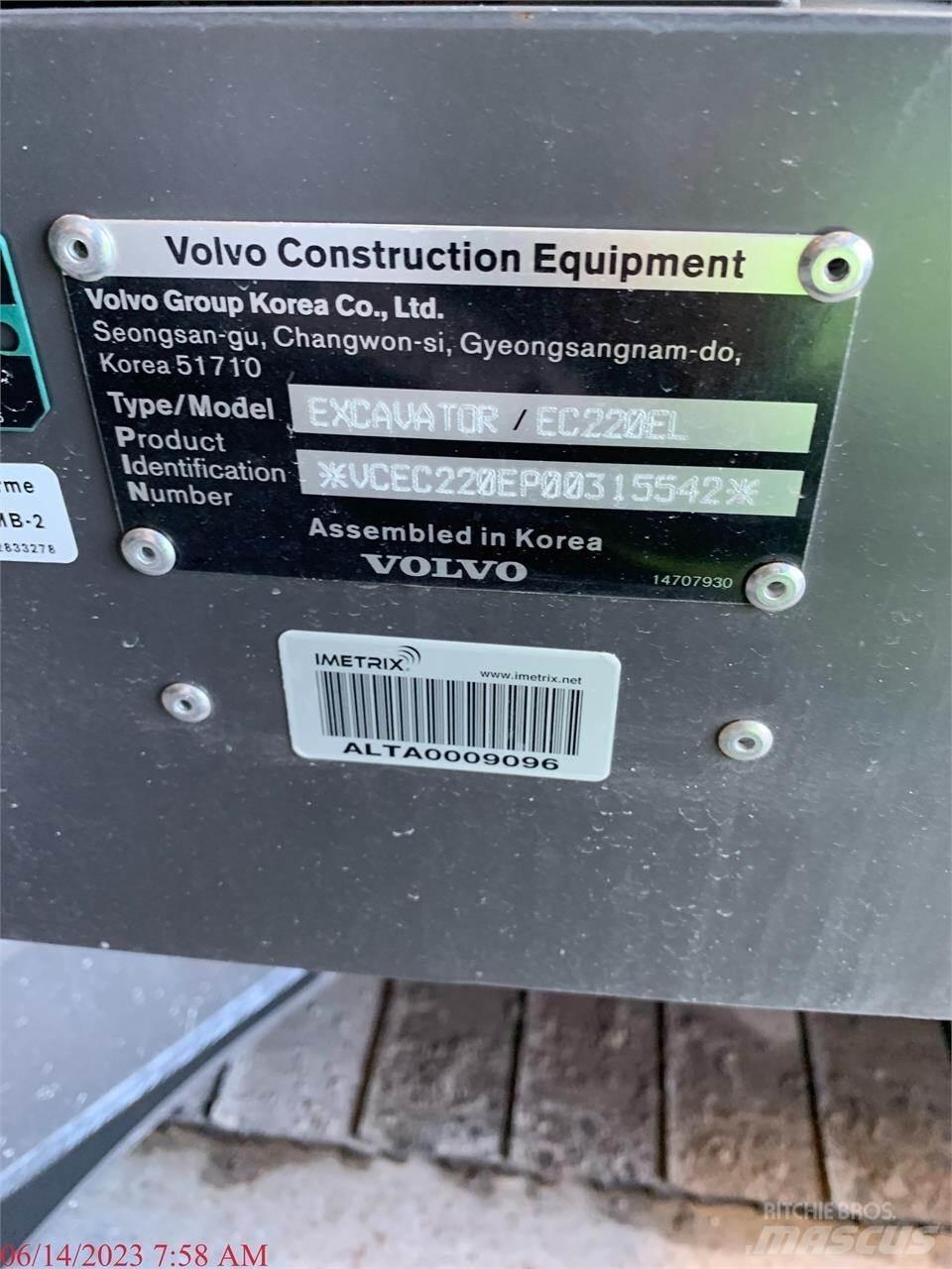Volvo EC220EL Верижен екскаватор