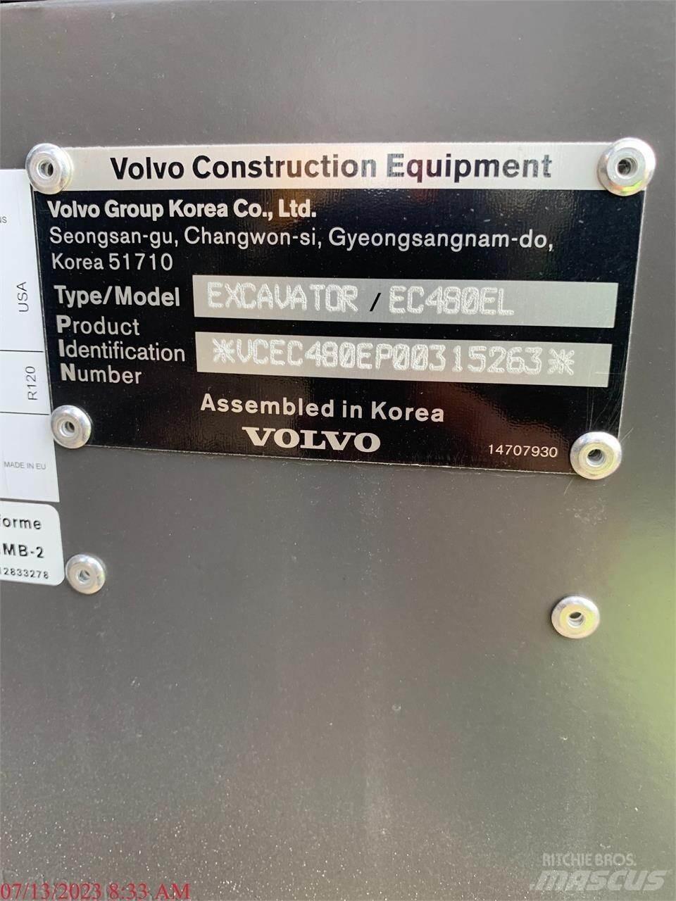 Volvo EC480EL Верижен екскаватор