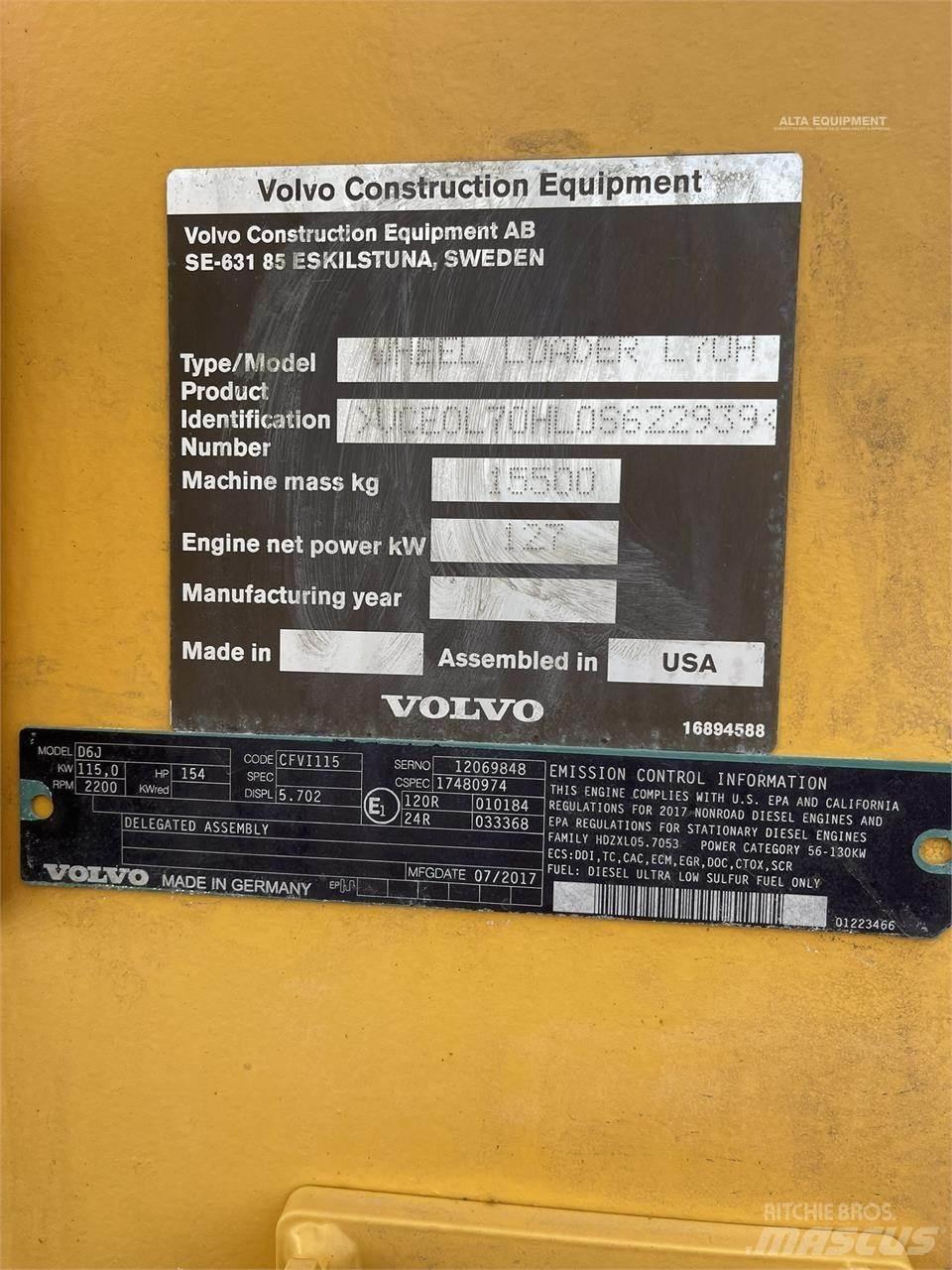 Volvo L70H Колесни товарачи