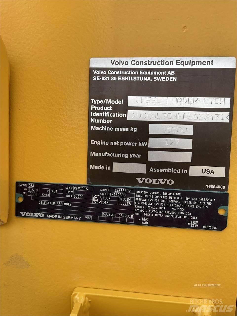 Volvo L70H Колесни товарачи