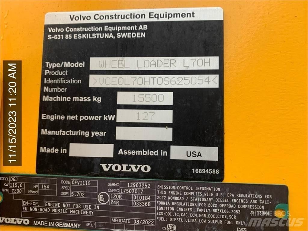 Volvo L70H Колесни товарачи