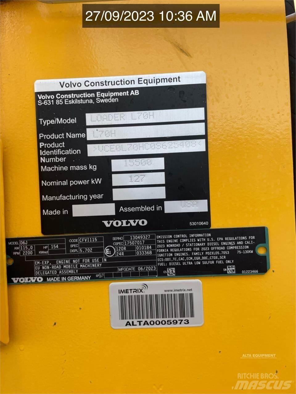 Volvo L70H Колесни товарачи