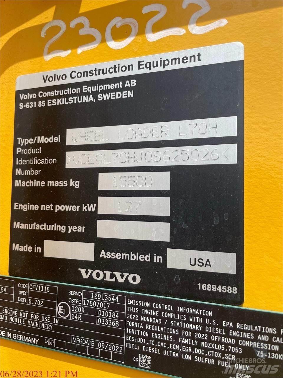 Volvo L70H Колесни товарачи
