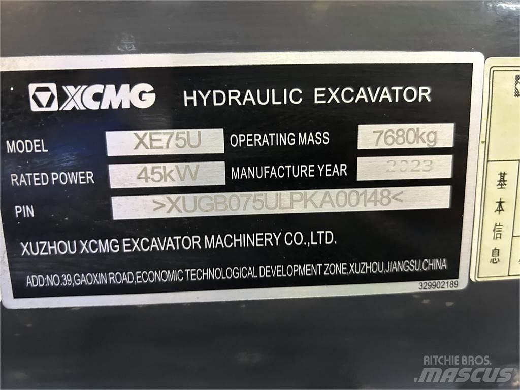 XCMG XE75U Верижен екскаватор