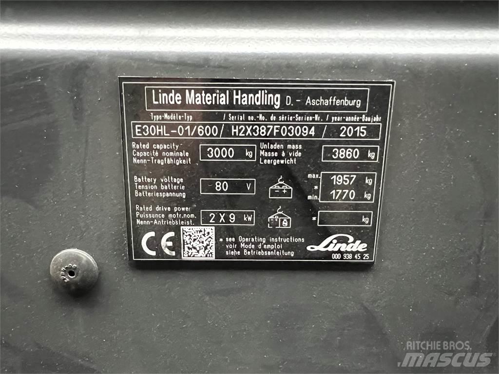 Linde E30/600HL Електрически вилични кари-повдигачи