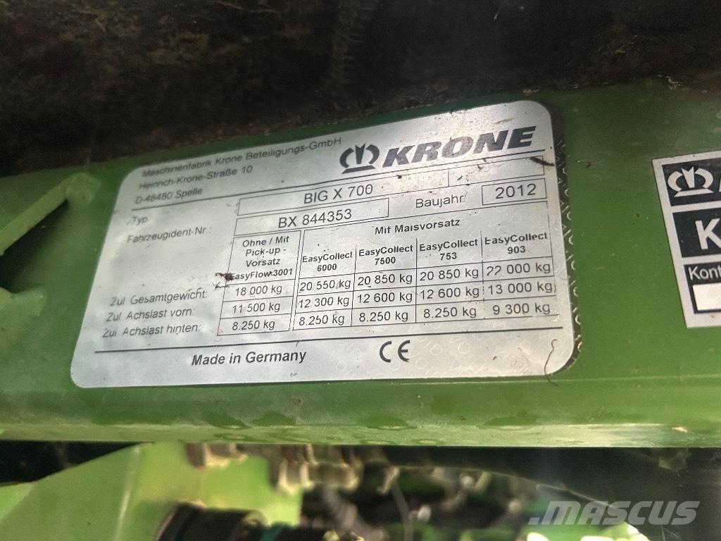 Krone Big X 700 Фуражни комбайни