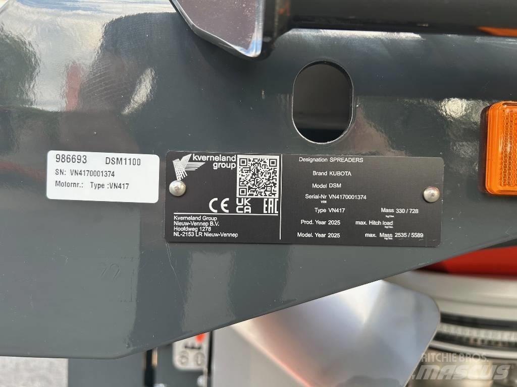 Kubota DSM 1100 Минерални приспособления за разширяване на струята