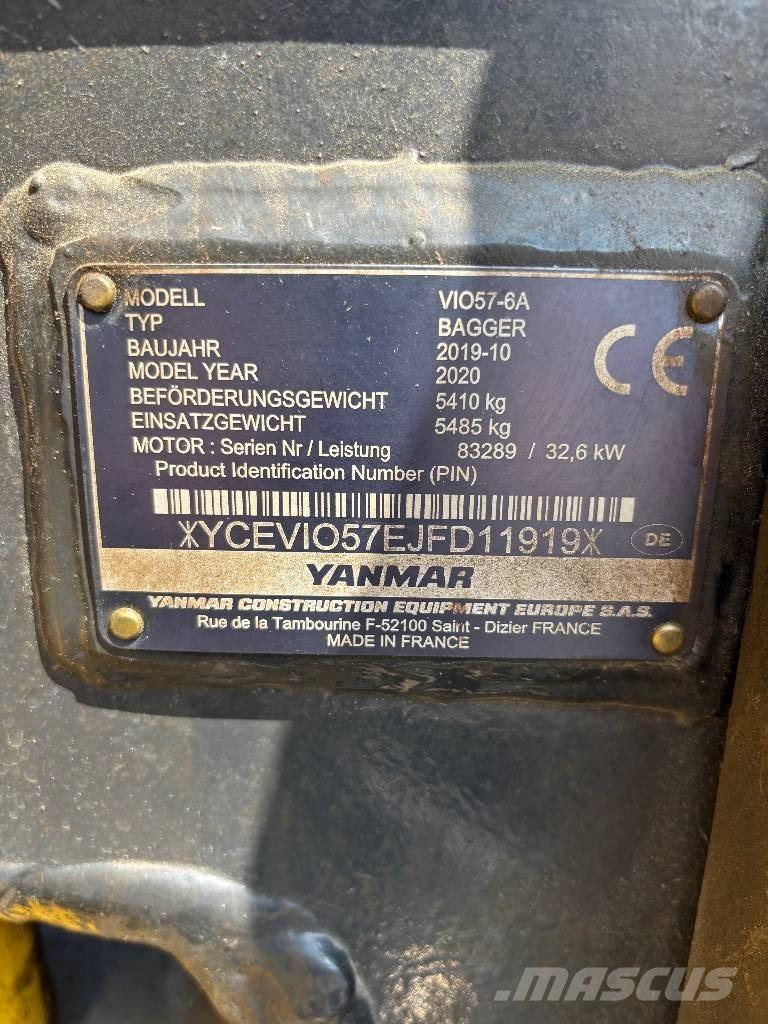 Yanmar Vio 57 Мини екскаватори < 7 т
