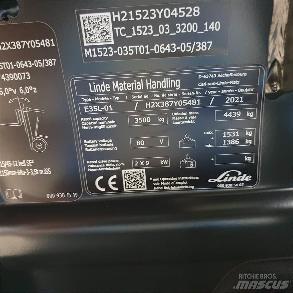 Linde E35L Електрически вилични кари-повдигачи