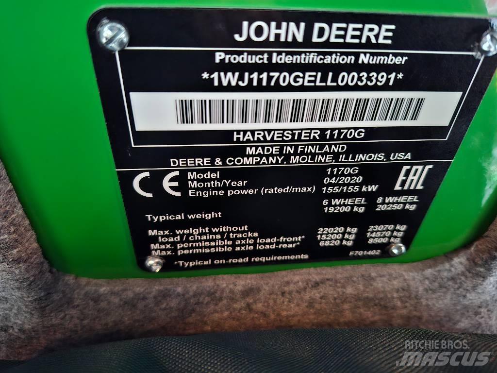 John Deere 1170G Харвестери