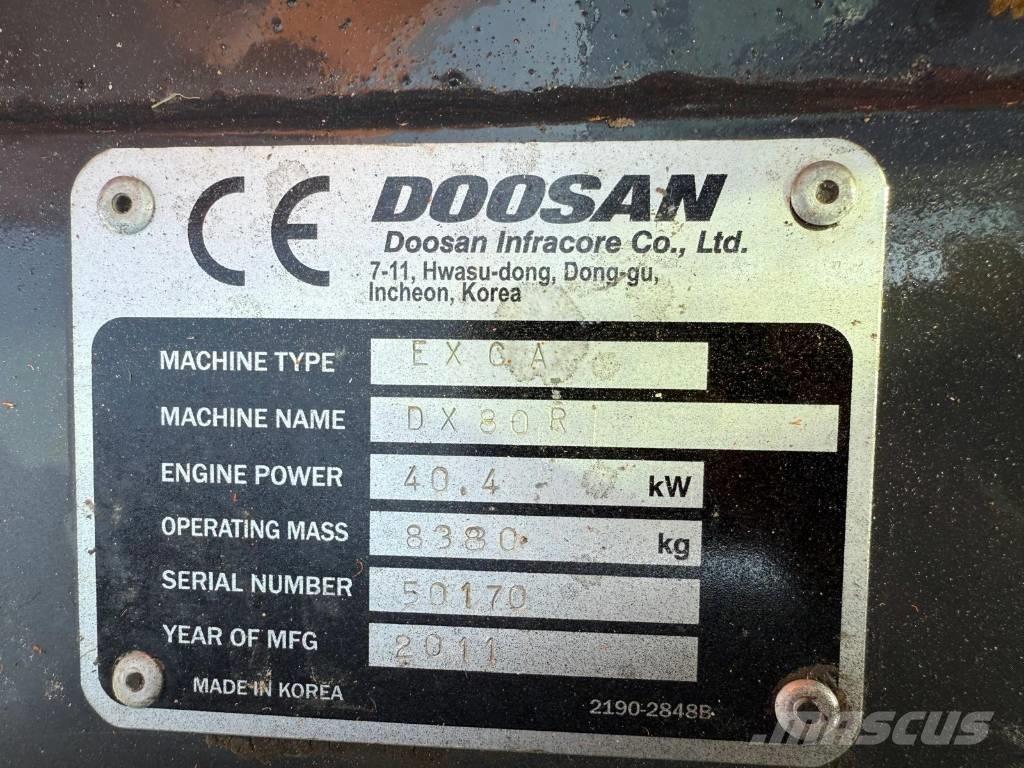 Doosan DX 80 R Средни екскаватори 7т - 12т