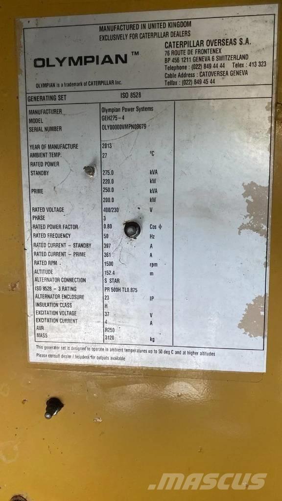 CAT GEH275-4 Дизелови генератори
