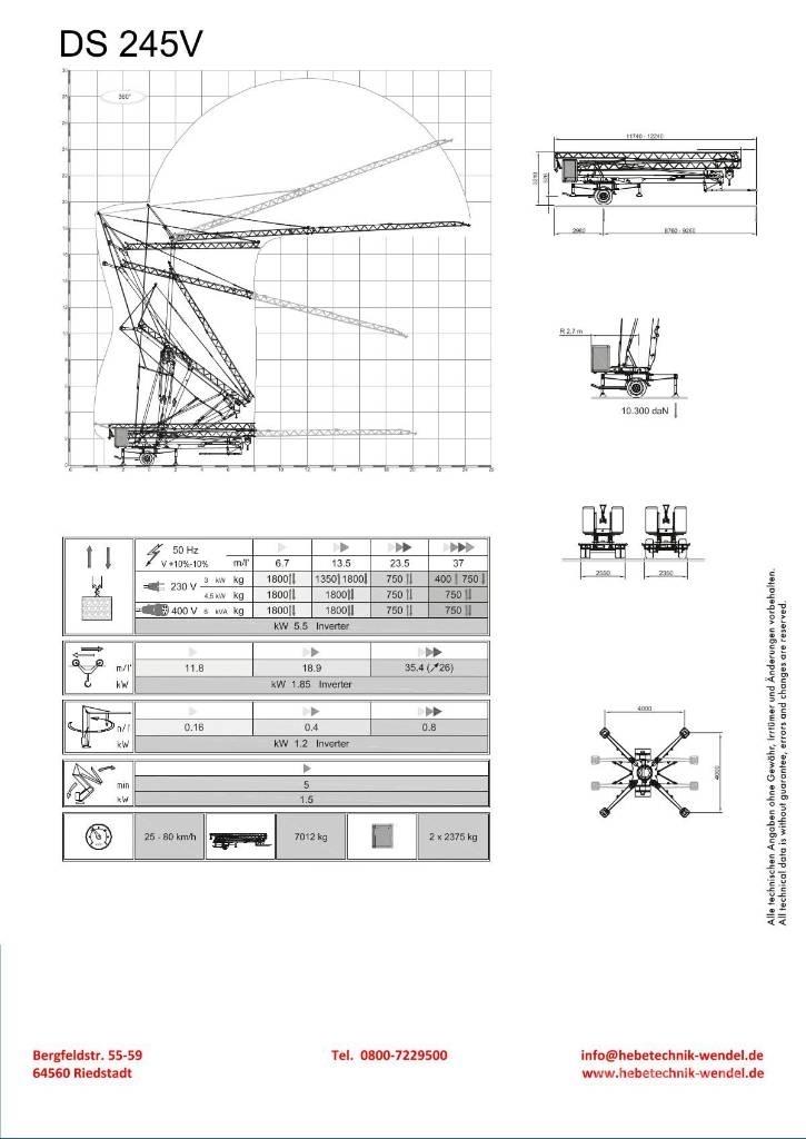 Eurogru DS 245V Самоповдигащи кранове