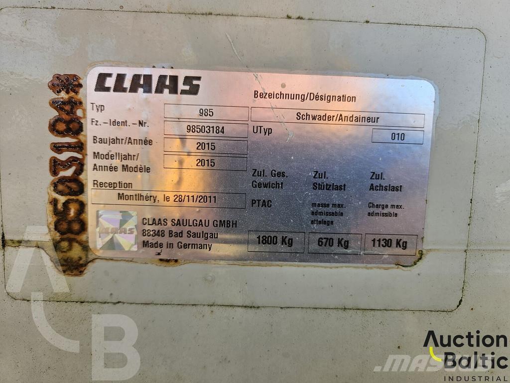 CLAAS Liner 2600 Други товарещи и копаещи и аксесоари