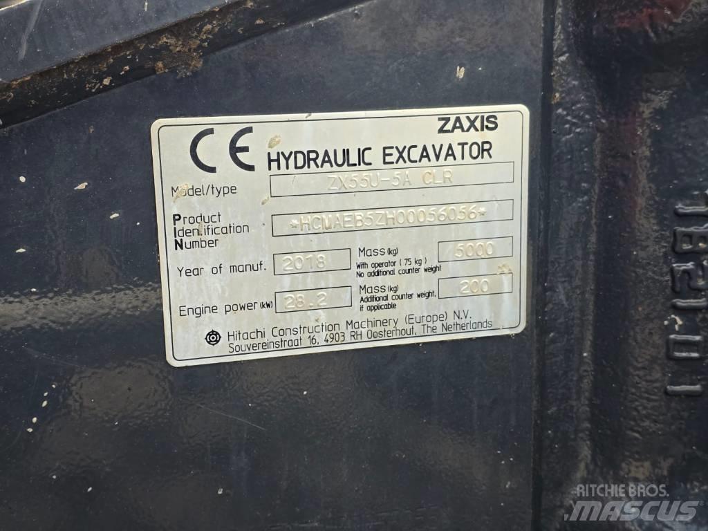 Hitachi ZX55U-5A CLR Мини екскаватори < 7 т