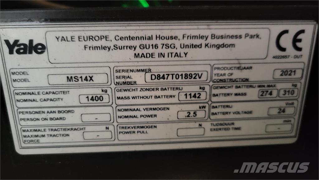 Yale MS14X-IL Самоходни товарачи