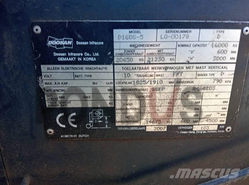 Doosan D160S-5 Дизелови камиони