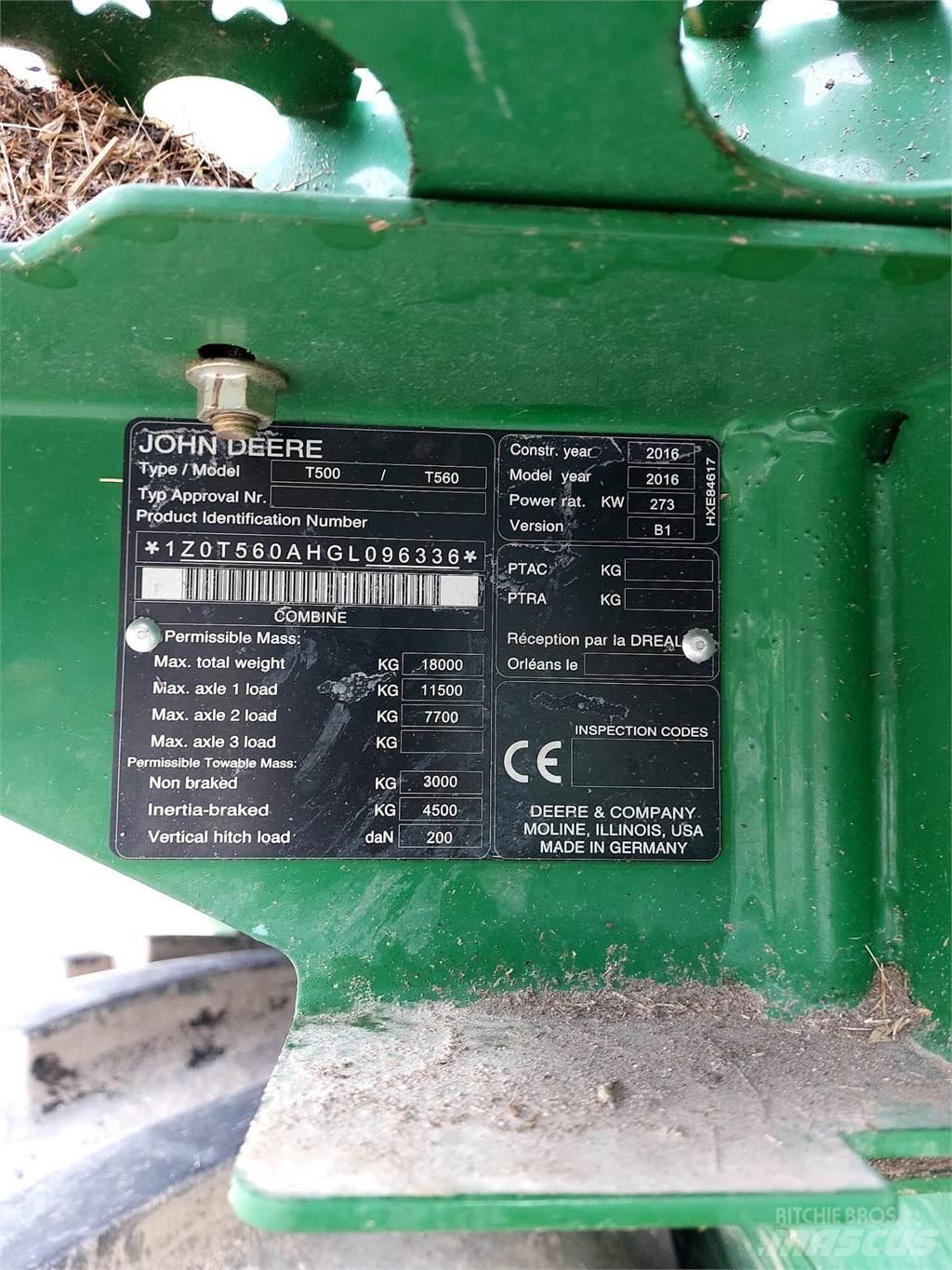 John Deere T560 Комбайни