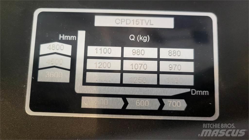  CPD15TVL T4800 Електрически вилични кари-повдигачи