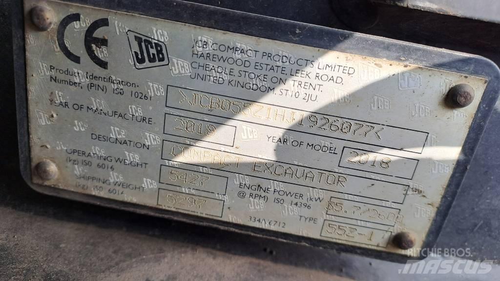 JCB 55Z-1 Мини екскаватори < 7 т